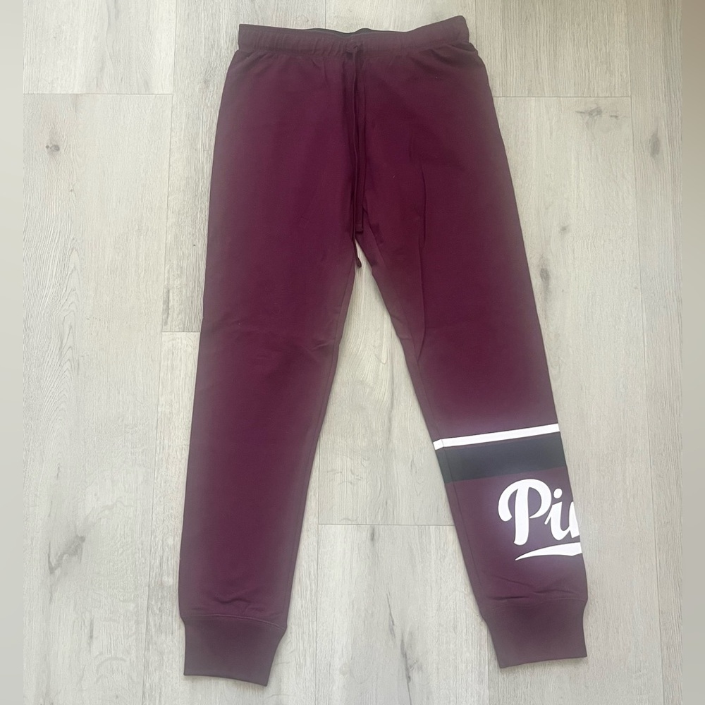 PINK Victoria's Secret Burgundy Joggers